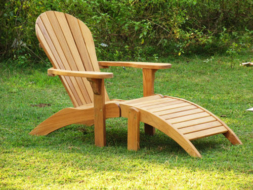 Teak Adirondack Ottoman
