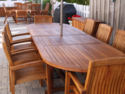 Teak Oval Extension Table