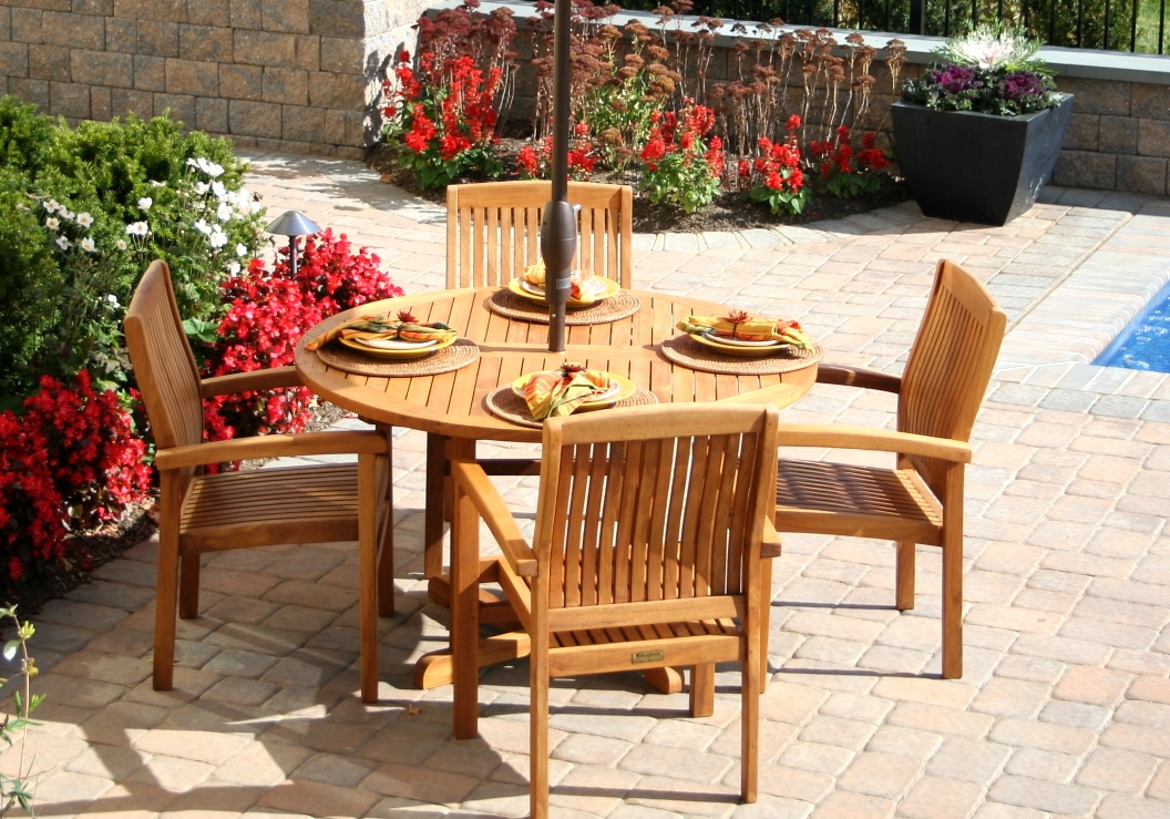 Teak Round Dining Table